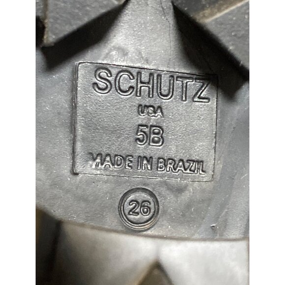 SCHUTZ Xayane Womens Size 5 Black High Ankle Booties 2.5 Inch Heel New - Picture 9 of 10